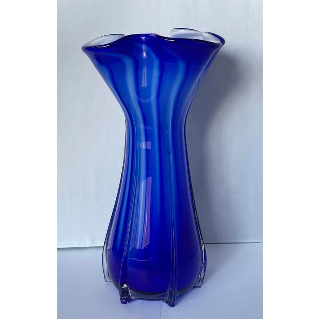 Archimede Seguso Vintage 1960s Italian Archimede Seguso Murano Glass Vase For Sale - Image 4 of 8