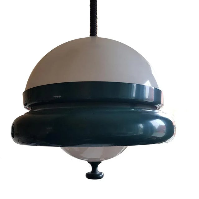 Forest Green Mid-Century Pendant Lamp from Dijkstra Lampen For Sale - Image 8 of 11