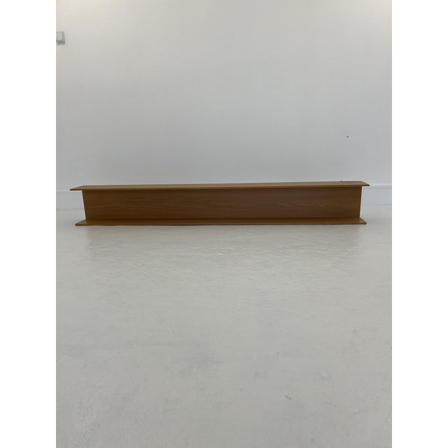 Wood Large Floating Teak Wall Mounted Shelf attributed to Walter Wirtz for Wilhelm Renz, 1969 For Sale - Image 7 of 8