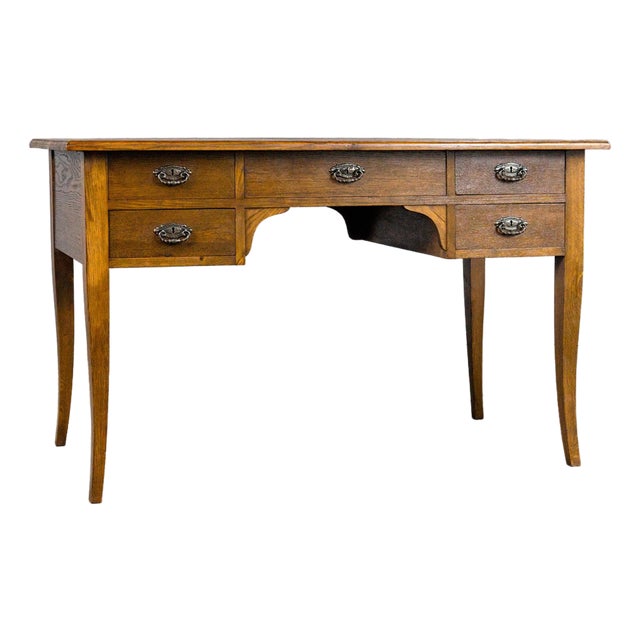Art Nouveau Desk in Oak For Sale