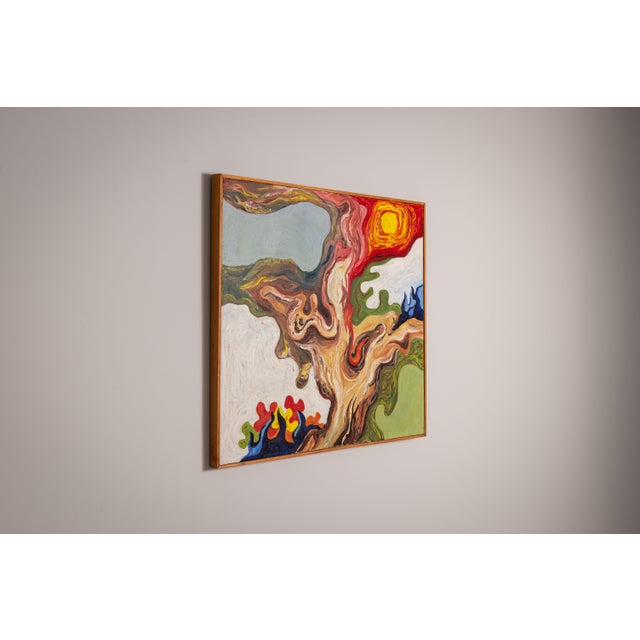 Figure Under the Sun, 1960s, Oil on Canvas For Sale - Image 3 of 11