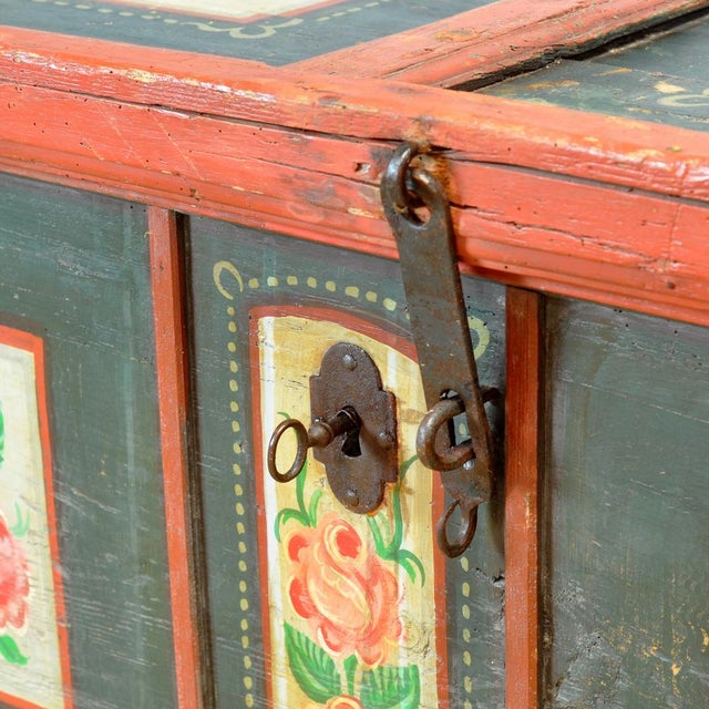 Folk Art Bridal Chest, 1795 For Sale - Image 13 of 16
