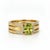 Split Shank Oval Peridot Engagement Silver, Gold Ring, Size 9.5 For Sale - Image 6 of 7