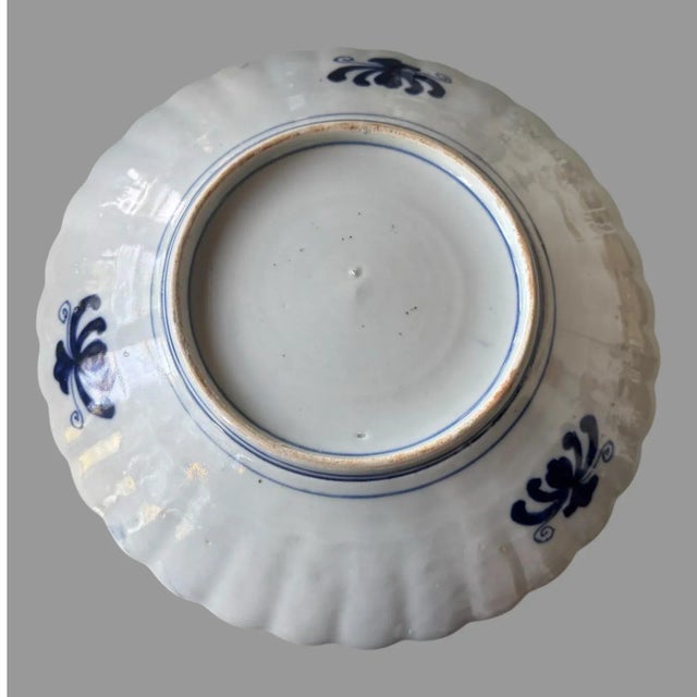 Early 20th Century Vintage Early 20th Century Imari Porcelain Floral Decorated Charger Chop Plate For Sale - Image 5 of 6