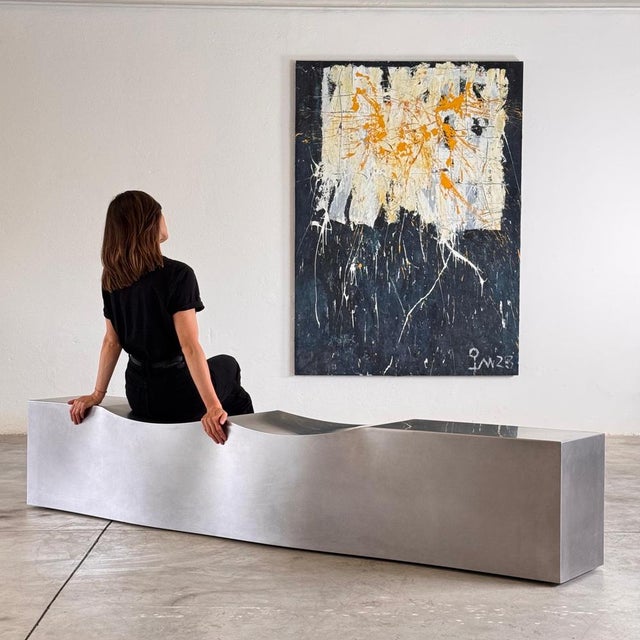 Sculptural Double Dip Bench attributed to Chris Howker for B&B Italia, 2004 For Sale - Image 6 of 18