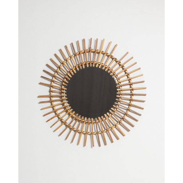 19th Century France Tan Bamboo Mirror For Sale - Image 10 of 10