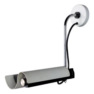 Vintage Enamelled Metal Lamp from Oluce, Italy, 1960s For Sale