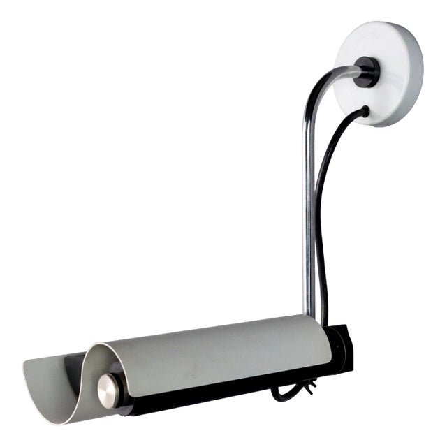 Vintage Enamelled Metal Lamp from Oluce, Italy, 1960s For Sale