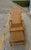 Tan Vintage Reclining Rattan Bamboo Chaise Lounge With Footrest For Sale - Image 8 of 12