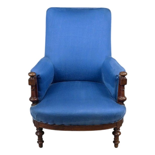Walnut Bergère Armchair, Early 20th Century For Sale