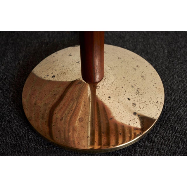 Vintage Scandinavian Sculptural Solid Teak and Brass Floor Lamp For Sale - Image 18 of 18