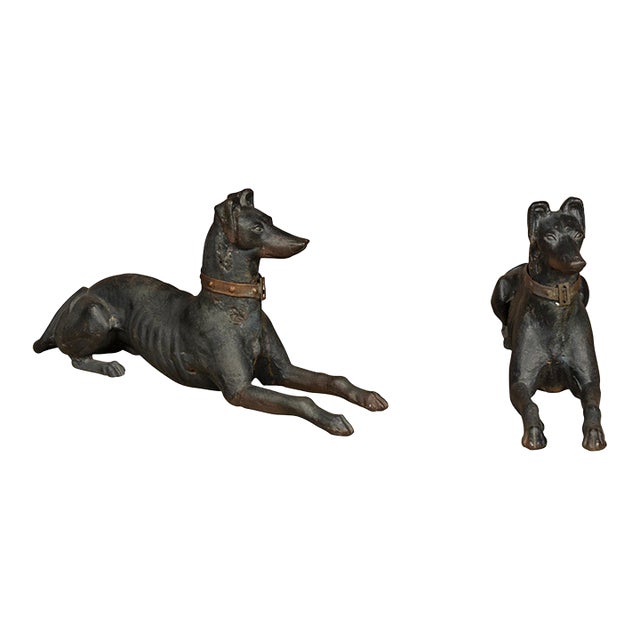 J.W Fiske Iron Greyhound Dog Sculptures, Late 19th Century New York, a Pair For Sale