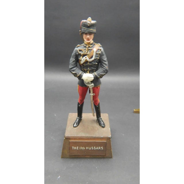 1950s Sentry Box Reed England British Officers Figurines Hussars Lancers Signals - Set of 3 Cast Metal For Sale - Image 4 of 8