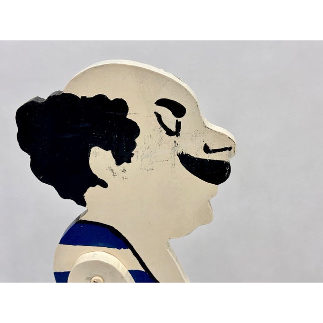 1950s Art Deco Style Swimmer Standing Butler with Serving Tray, 1950s For Sale - Image 5 of 14