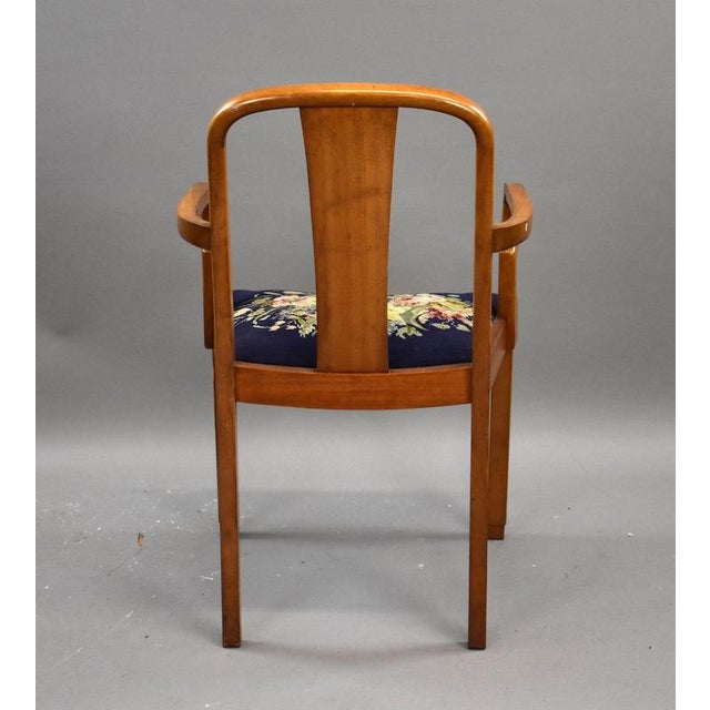 1930s Art Deco Walnut Dining Chairs, 1930, Set of 6 For Sale - Image 5 of 13