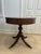 Traditional Round Accent Table With Leather Top (20th Century Mersman Attributed Furniture Traditional Style) For Sale - Image 3 of 7