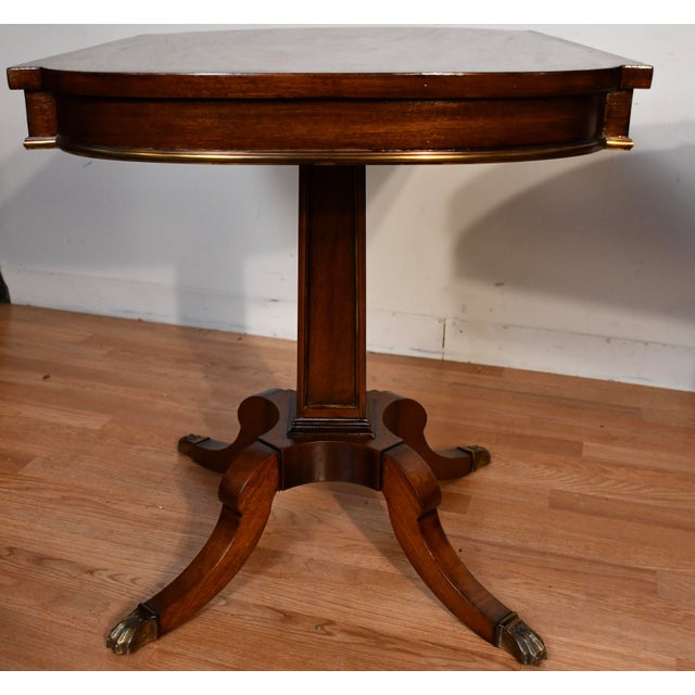 We are pleased to offer this Beautiful Antique pair of English Regency side tables, from the 1910s . This pair is made of...