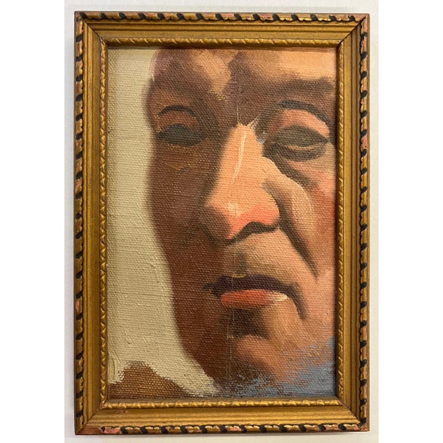 1950s 1950s Portrait Oil Painting of a Gentleman by Louis Ferretti, Framed For Sale - Image 5 of 8