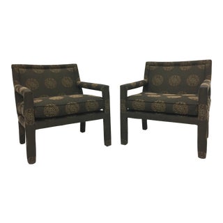 Mid-Century Modern Upholstered Club Armchairs - a Pair For Sale