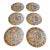 Antique Chinese Porcelain Mandarin Rose Canton Set Plates For Sale