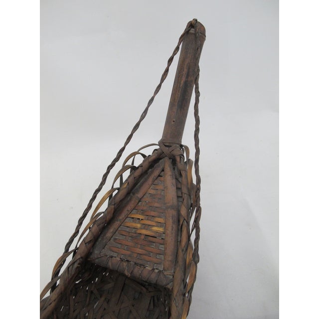 Japanese Ikebana Funagata Boat Shaped Flower Arranging Basket For Sale - Image 9 of 11
