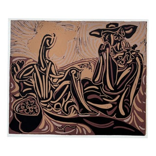 Pablo Picasso, The Vintagers (Les Vendangeurs), Linocut, 1962 For Sale