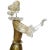 Mid 20th Century Murano Vintage Dark Amber Olive Gold Flecks Italian Art Glass Woman Farmer With Basket Figure Sculpture For Sale - Image 5 of 8