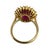 8.94 CTW Vintage Style No-Heat Burmese Ruby & Diamond Halo Ring 18k Yellow Gold, Size 7 For Sale - Image 4 of 12
