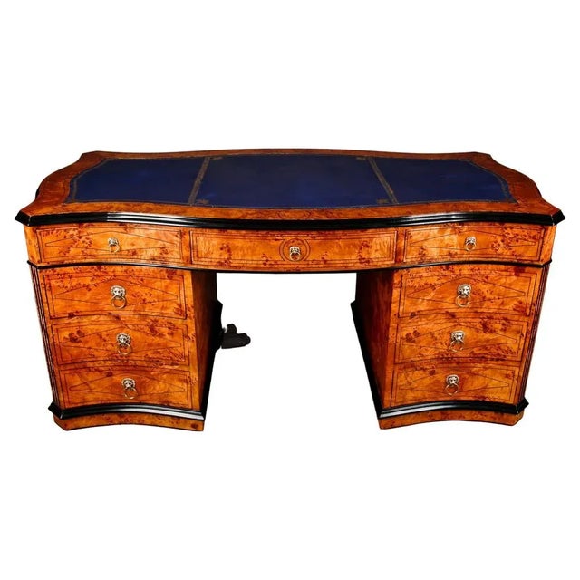 20th Century English Style Writing Table in Beech For Sale - Image 13 of 13