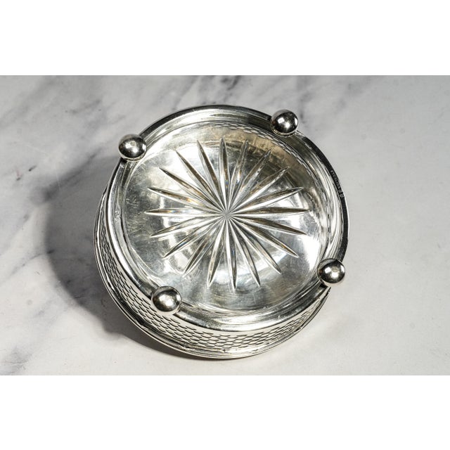Stunning Round Antique Tiffany & Co. Sterling Silver Cut Crystal Jewelry Box Luxury Home Decor For Sale - Image 11 of 15