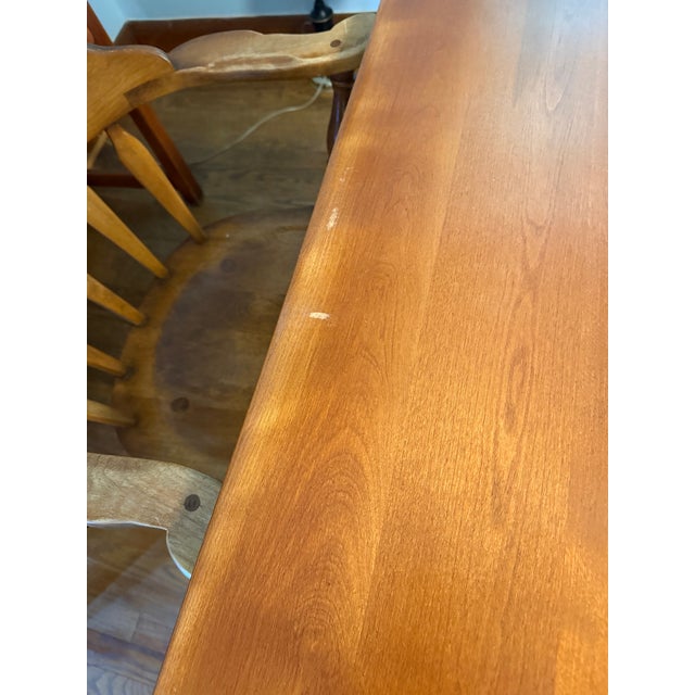 Mid 20th Century Cushman of Vermont Colonial Creations Brandywine Manor Dining Room Set No. 7031, 6 Chair, Expandable Table For Sale - Image 11 of 13