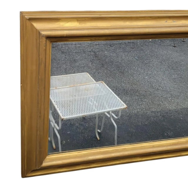 18th C French Louis XV Gilded Wall Mirror Antique Gold Frame, Rectangular For Sale - Image 9 of 18