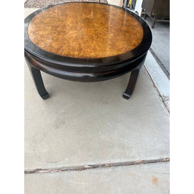 Mid Century Ming Style Coffee Table With Burlwood For Sale In Phoenix - Image 6 of 12