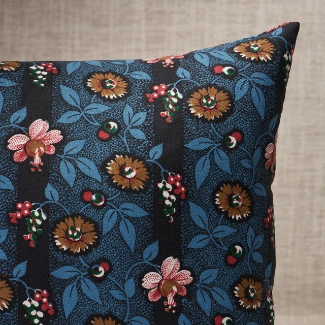 This pillow features LaRue Stripe with a knife edge finish. Inspired by an antique fabric, this layered floral stripe is...
