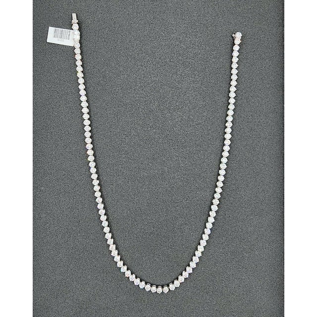 24.10 Ct Diamond Tennis Necklace For Sale - Image 4 of 8