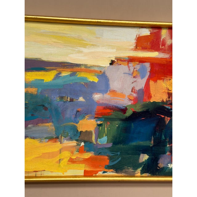 Ubaid Syed, Abstract, 1950s, Oil on Canvas, Framed For Sale - Image 6 of 18