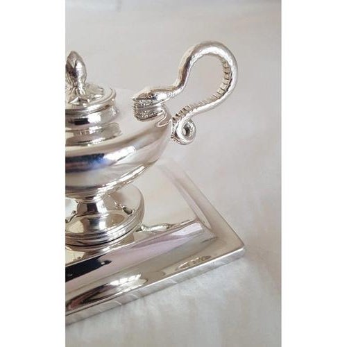 Vintage Sterling Silver Table Cigar Lighter from Barnard & Sons, 1933 For Sale - Image 10 of 18