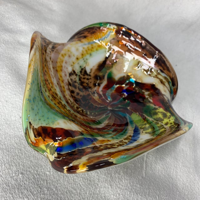 Mid-Century Modern Vintage Avem Italian Murano Art Glass Decorative Bowl For Sale - Image 3 of 6