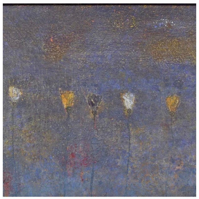 Taupe Eduardo Azuaje, Eduardo Azuaje Venezuelan Oil Painting Tropical Azul Latin American Modernism For Sale - Image 8 of 10