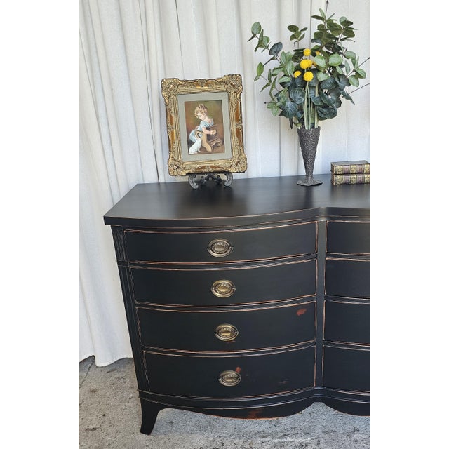 Vintage Black Dresser, Drexel, 1950's For Sale - Image 13 of 16