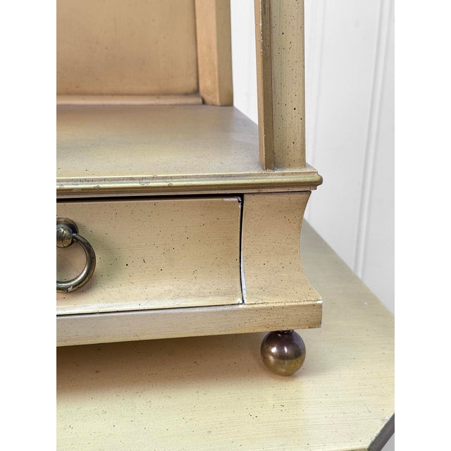 Vintage Hollywood Regency Obelisk Pyramid Etagere Cabinet Stand For Sale - Image 15 of 15