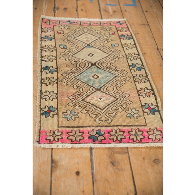 Textile Vintage Distressed Oushak Rug Mat - 1'9" x 3' For Sale - Image 7 of 8