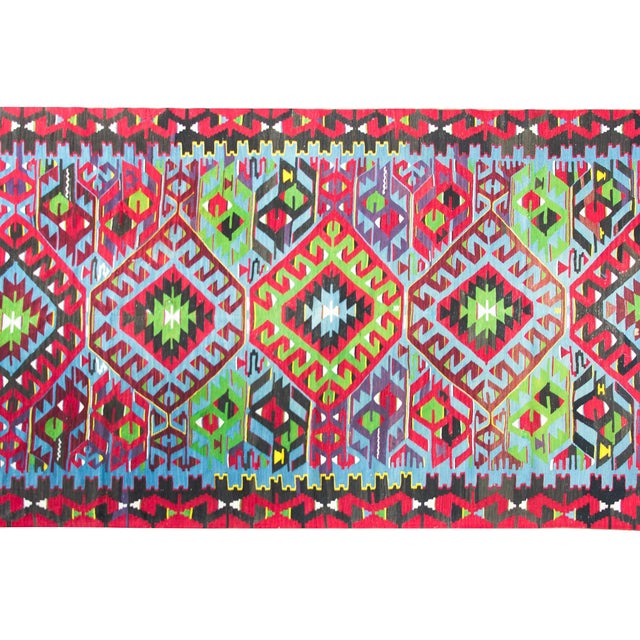 Textile Mid-20th Century Turkish Kilim Rug For Sale - Image 7 of 14