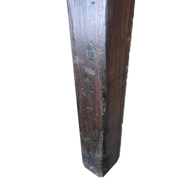 Early 19th Century Early 1800s Pine Farmhouse/Shaker-Style Table With Massive Single Drawer. For Sale - Image 5 of 6