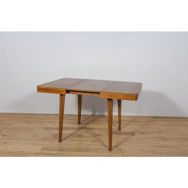 Brown Dining Table by Bohumil Landsman for Jitona, Czechoslovakia, 1960s For Sale - Image 8 of 18