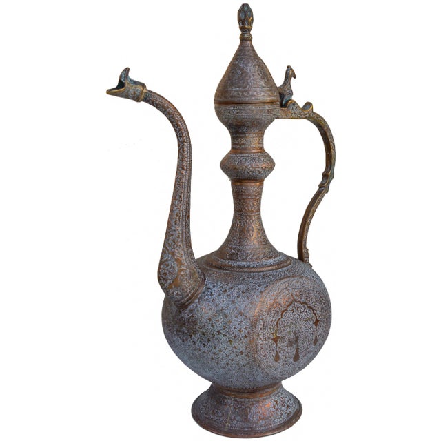 Antique Engraved Copper Pitcher For Sale In New York - Image 6 of 6
