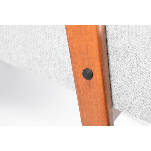 Compass Armchair in Blue Houndstooth Velvet, 1960s For Sale - Image 13 of 18