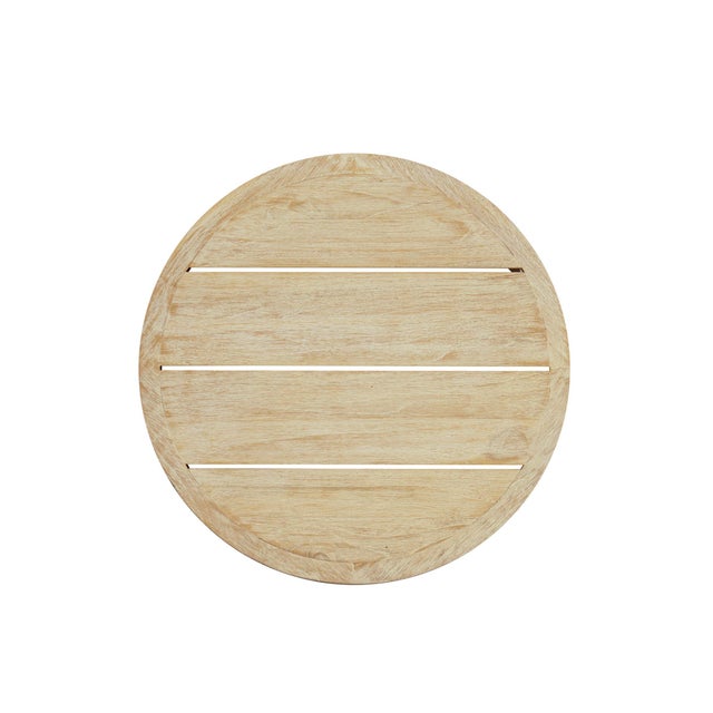 2020s Eclipse Outdoor Solid Teak Wood Natural Look End Table For Sale - Image 5 of 8
