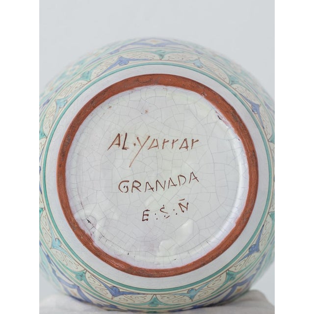 Spanish Andalusian Ceramic Table Lamp by Al Yarrar For Sale - Image 9 of 18