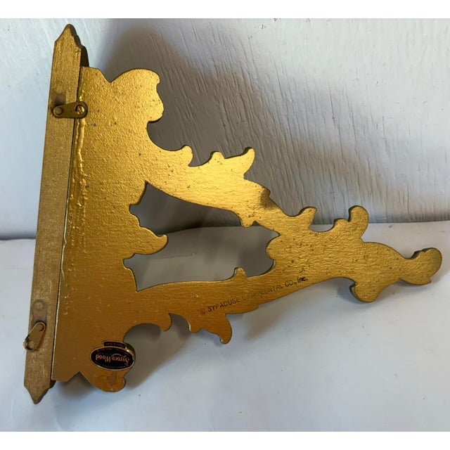 Vintage Syroco Wood Gold Wall Shelf For Sale In Dallas - Image 6 of 9